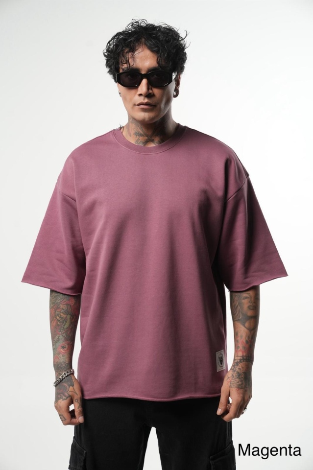 TRICOU CLASIC OVERSIZE MAGENTA TSAS457(6049) (MĂRIME: S)