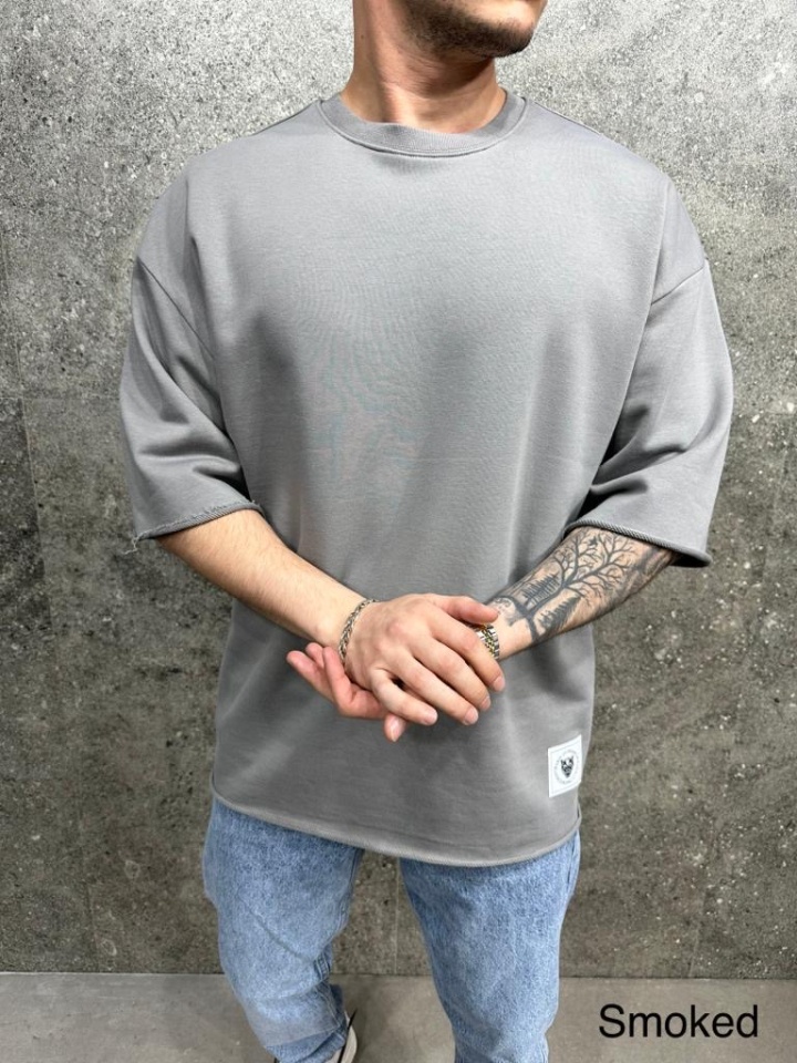 TRICOU CLASIC OVERSIZE SMOKED-ANTHRACITE TSAS453(6049) (MĂRIME: S)