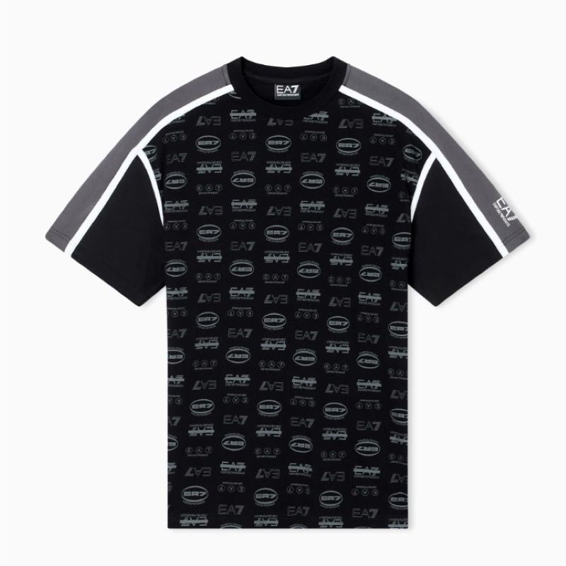 Tricou EA7 TRAIN GRAPHIC SERIES M TEE SS MONOGRAM ALL OVER - poza 3