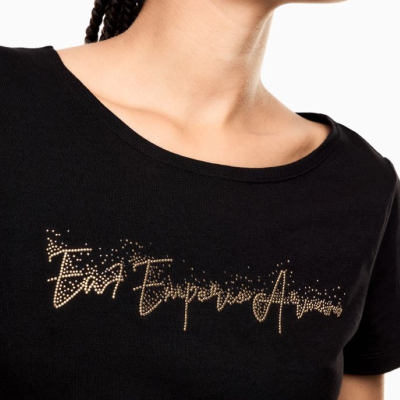 Tricou EA7 TRAIN LOGO SERIES W HANDWRITTEN TEE CROSSOVER - poza 2