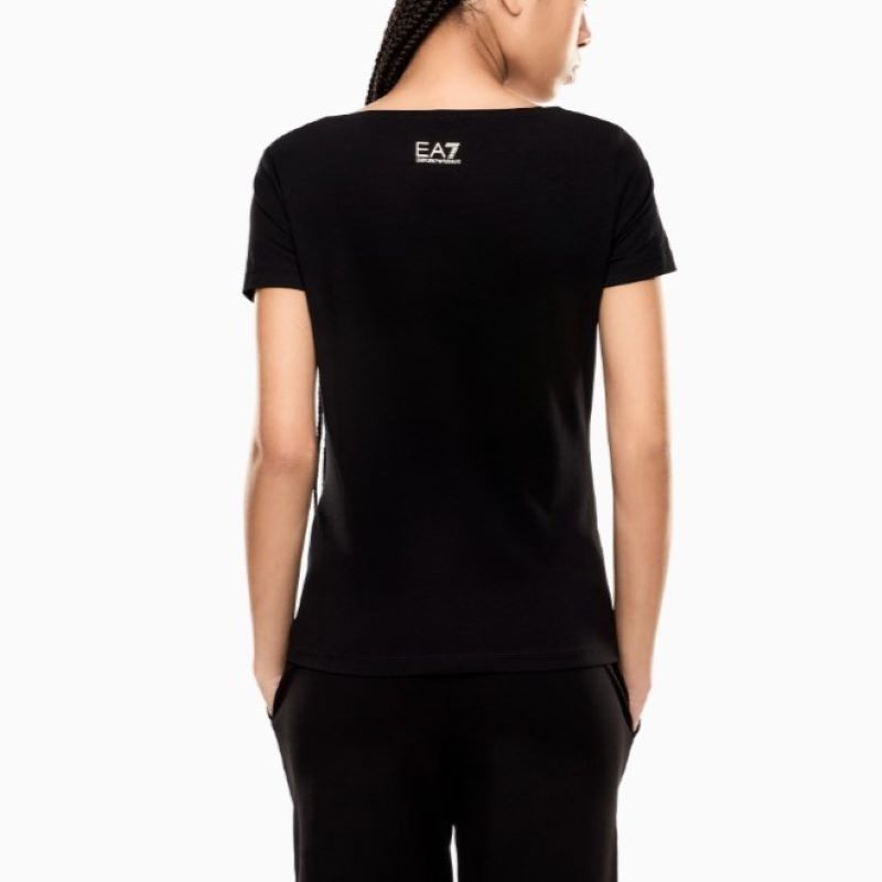 Tricou EA7 TRAIN LOGO SERIES W HANDWRITTEN TEE CROSSOVER - poza 3
