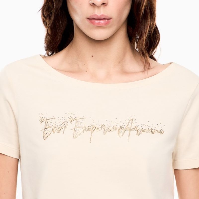 Tricou EA7 TRAIN LOGO SERIES W HANDWRITTEN TEE CROSSOVER - poza 3