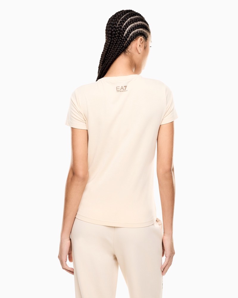 Tricou EA7 TRAIN LOGO SERIES W PAILLETS TEE CROSSOVER - poza 2