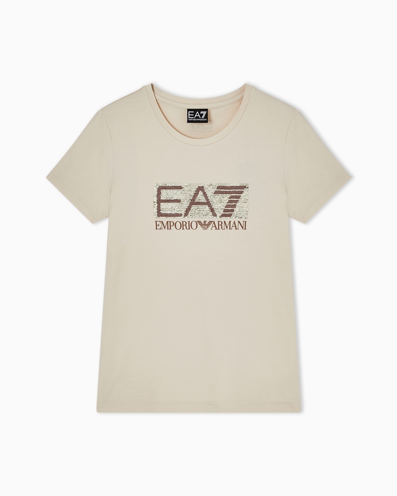 Tricou EA7 TRAIN LOGO SERIES W PAILLETS TEE CROSSOVER - poza 3