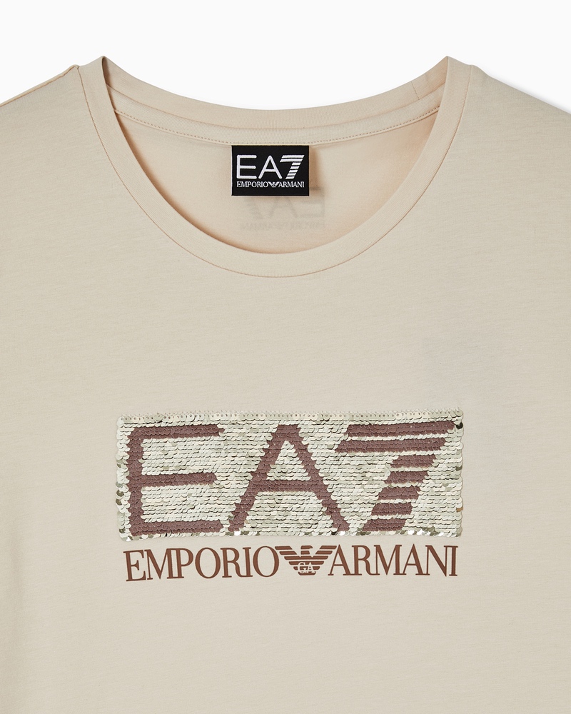 Tricou EA7 TRAIN LOGO SERIES W PAILLETS TEE CROSSOVER - poza 5