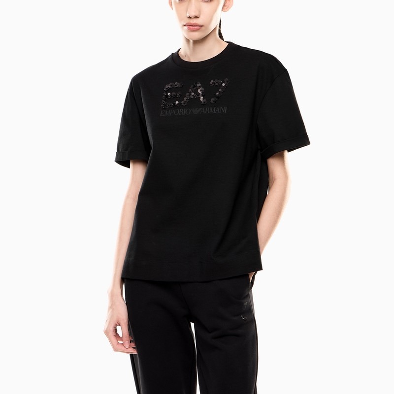 Tricou EA7 TRAIN LOGO SERIES W TEE SS CRYSTAL - poza 1