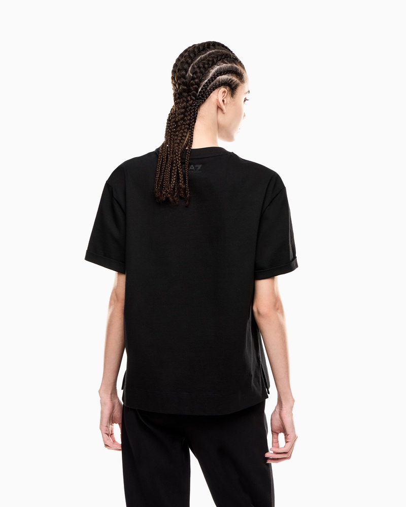 Tricou EA7 TRAIN LOGO SERIES W TEE SS CRYSTAL - poza 2