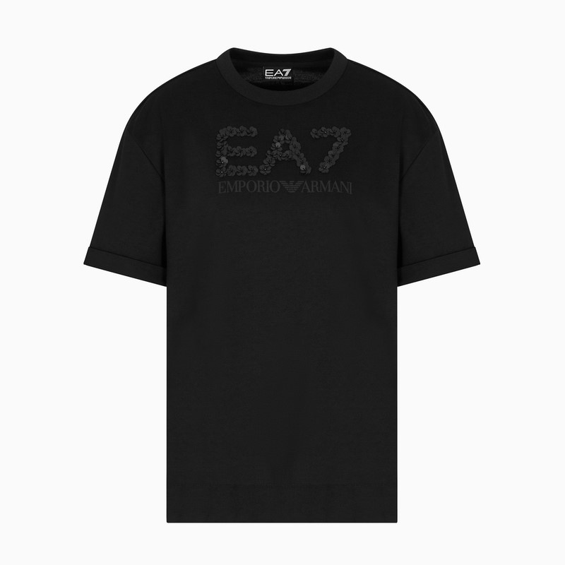 Tricou EA7 TRAIN LOGO SERIES W TEE SS CRYSTAL - poza 3