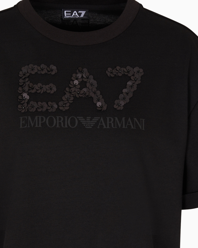 Tricou EA7 TRAIN LOGO SERIES W TEE SS CRYSTAL - poza 5