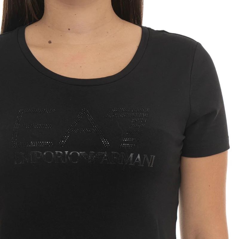 Tricou EA7 TRAIN LOGO SERIES W TEE SS RN FANCY STRASS - poza 3