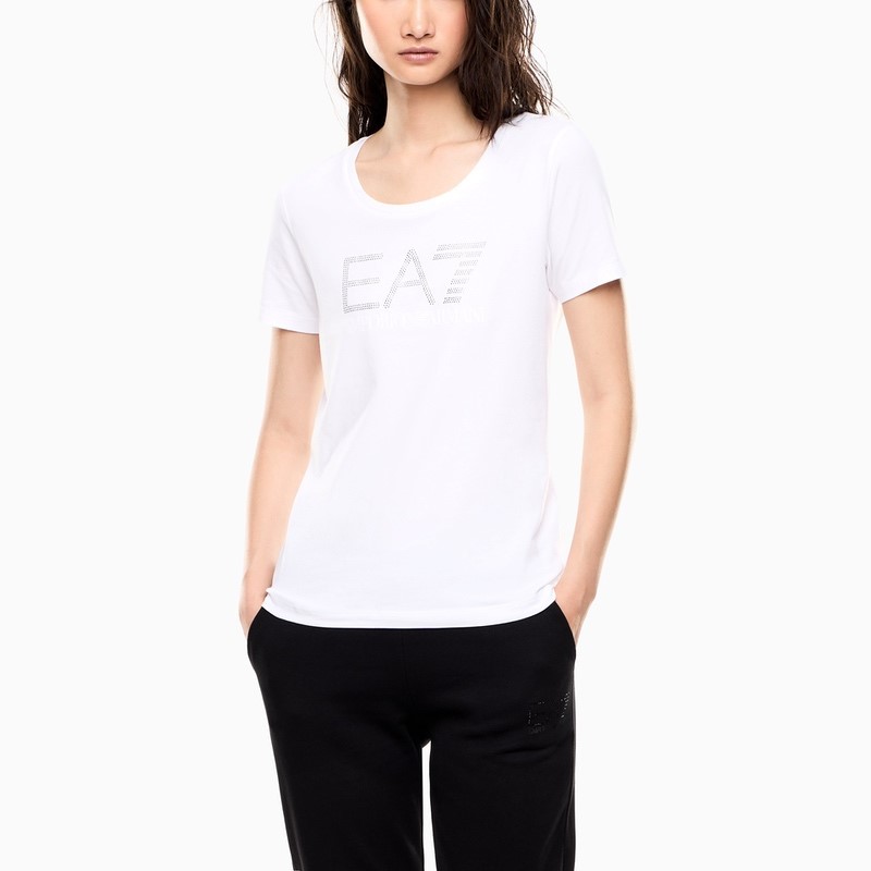 Tricou EA7 TRAIN LOGO SERIES W TEE SS RN FANCY STRASS