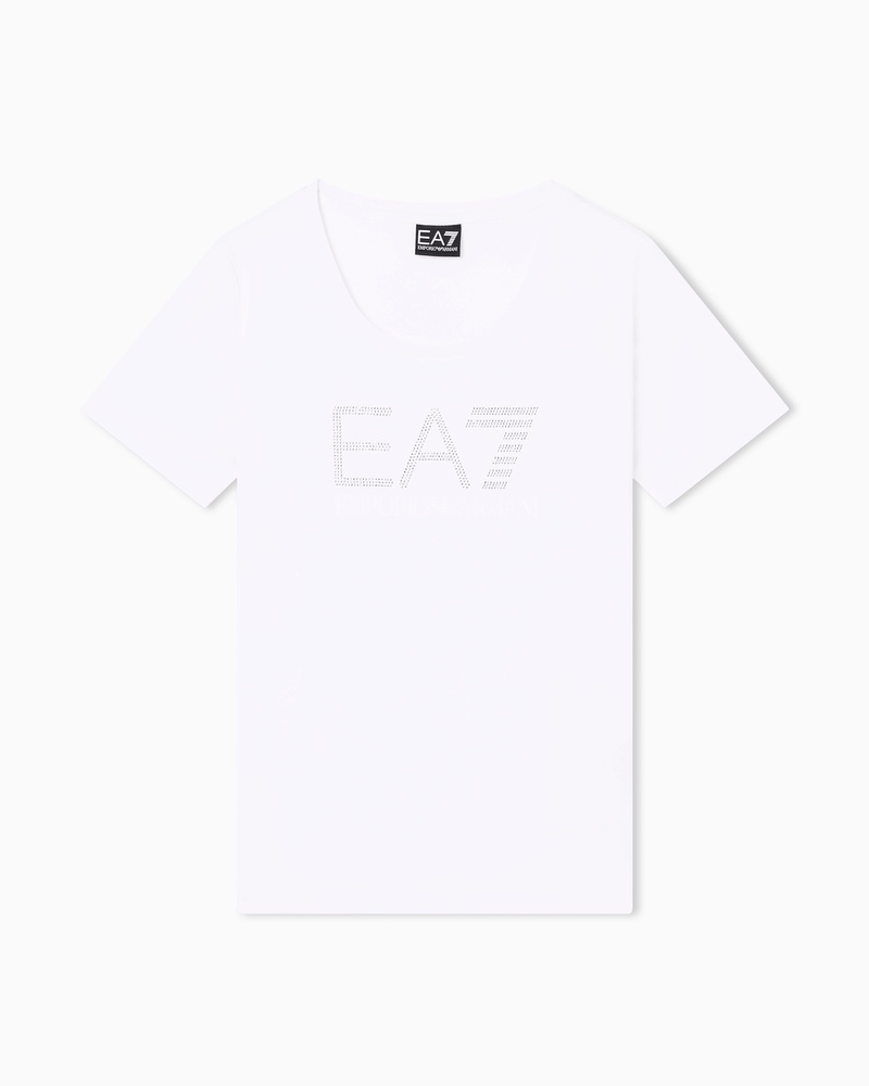 Tricou EA7 TRAIN LOGO SERIES W TEE SS RN FANCY STRASS - poza 3