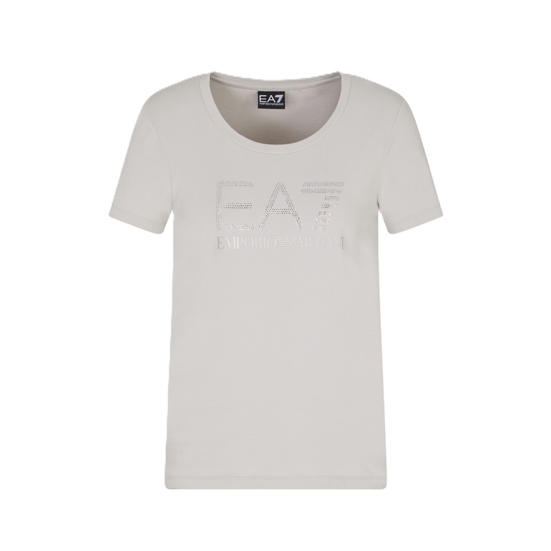 Tricou EA7 TRAIN LOGO SERIES W TEE SS RN FANCY STRASS - poza 1