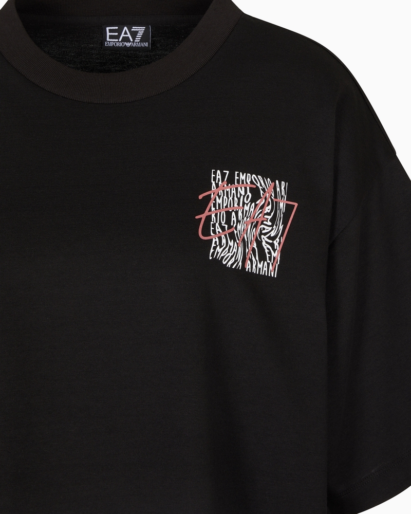 Tricou EA7 TRAIN LOGO SERIES W TEE SS WRITTEN LOGO CROSSOVER - poza 3