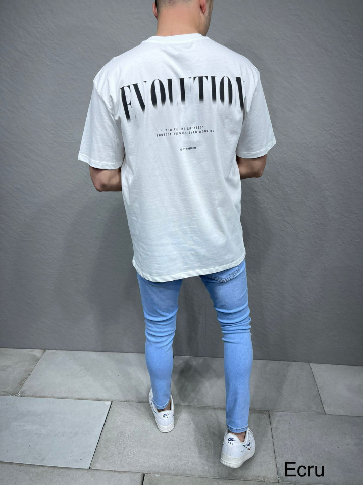 TRICOU EVOLUTION ECRU-WHITE TSAS306(6155) (MĂRIME: M)