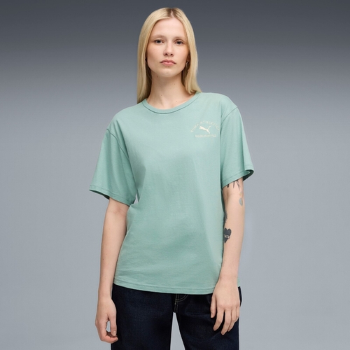 Tricou femei Puma Class Relaxed Tee Light Moss 68813037 - poza 3