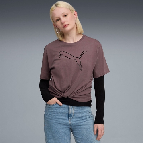 Tricou femei Puma Her Relaxed Graphic Tee Raisin 68814988 - poza 4