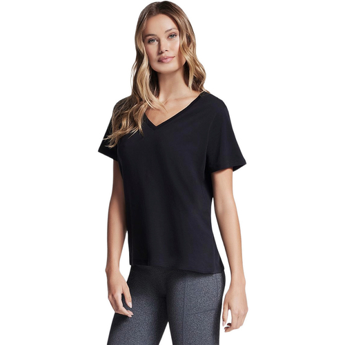 Tricou femei Skechers Pima V-Neck Tee TP130-BLK - poza 1
