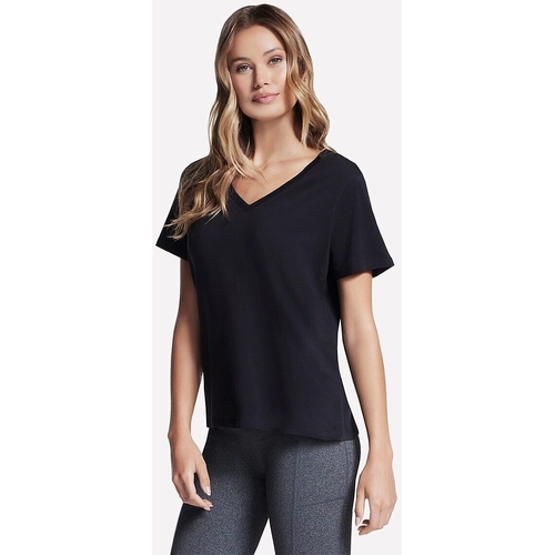 Tricou femei Skechers Pima V-Neck Tee TP130-BLK - poza 4