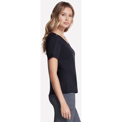 Tricou femei Skechers Pima V-Neck Tee TP130-BLK - poza 5