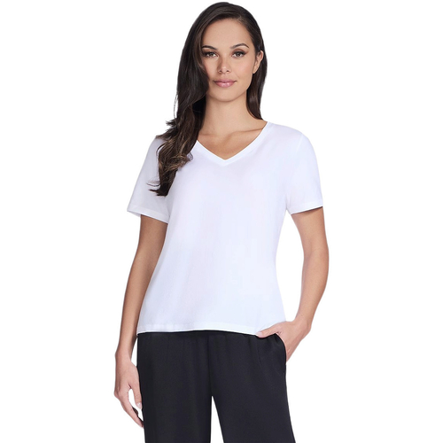 Tricou femei Skechers Pima V-Neck Tee TP130-WHT - poza 1