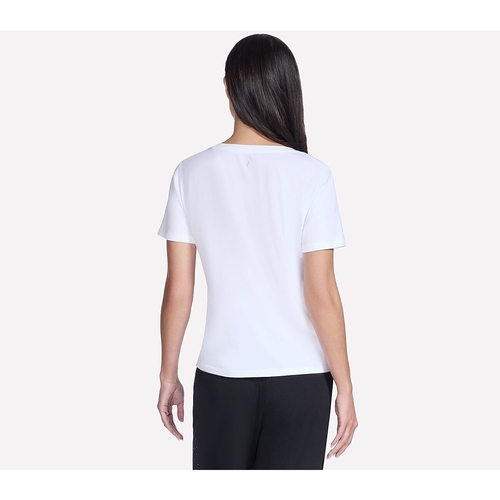 Tricou femei Skechers Pima V-Neck Tee TP130-WHT - poza 2