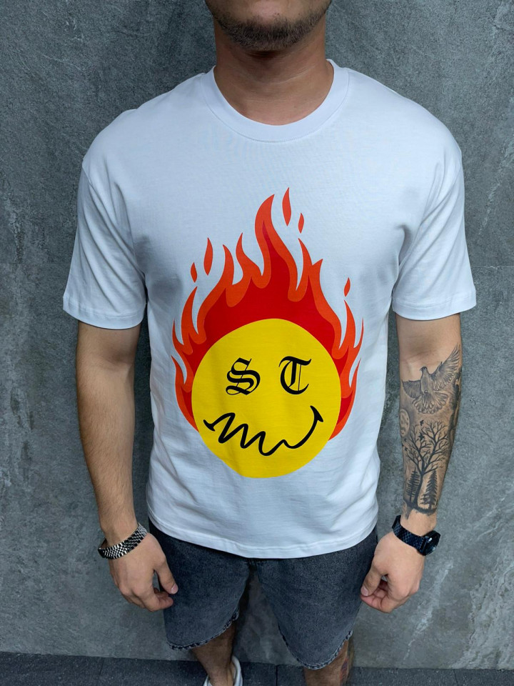 TRICOU FLAME WHITE TSAS264(1016) (MĂRIME: L)