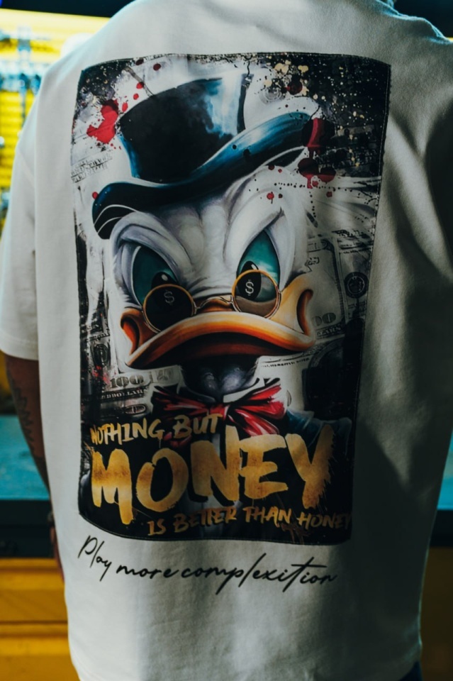 TRICOU OVERSIZE DONALD MONEY – STREETWEAR EDITION WHITE TSES7(55) (MĂRIME: S)