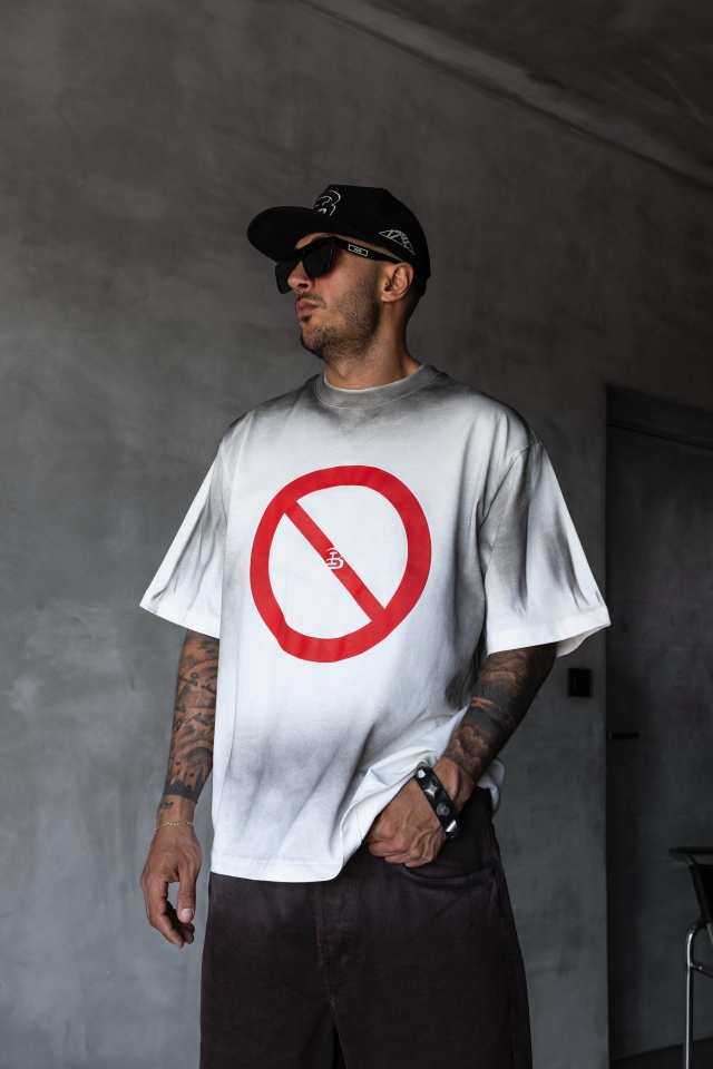 TRICOU OVERSIZE FORBIDDEN WHITE TSBI14(1871) (MĂRIME: S)