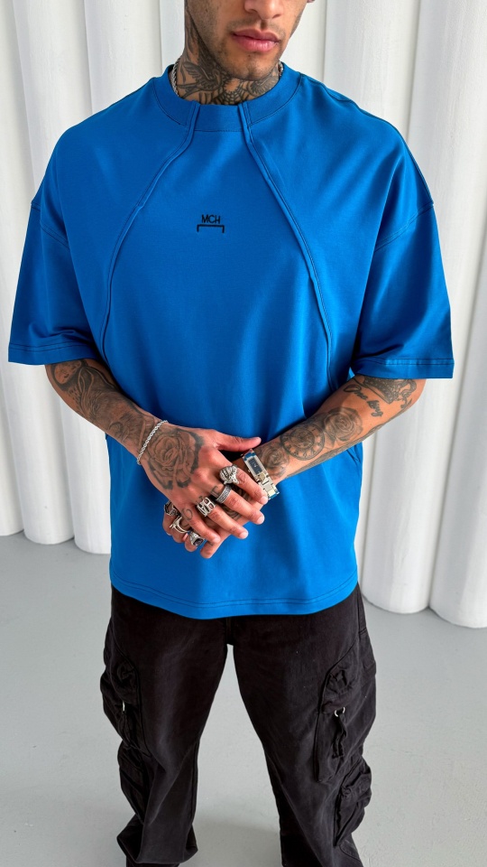 TRICOU OVERSIZE MCH BLUE TSMH14(M25-60) (MĂRIME: S)