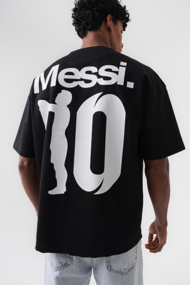 TRICOU OVERSIZE MESSI 10 – BLACK TSES6(179) (MĂRIME: S)
