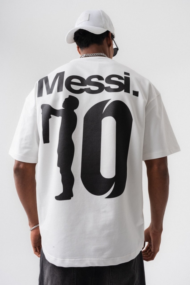 TRICOU OVERSIZE MESSI 10 – WHITE TSES5(179) (MĂRIME: XL)
