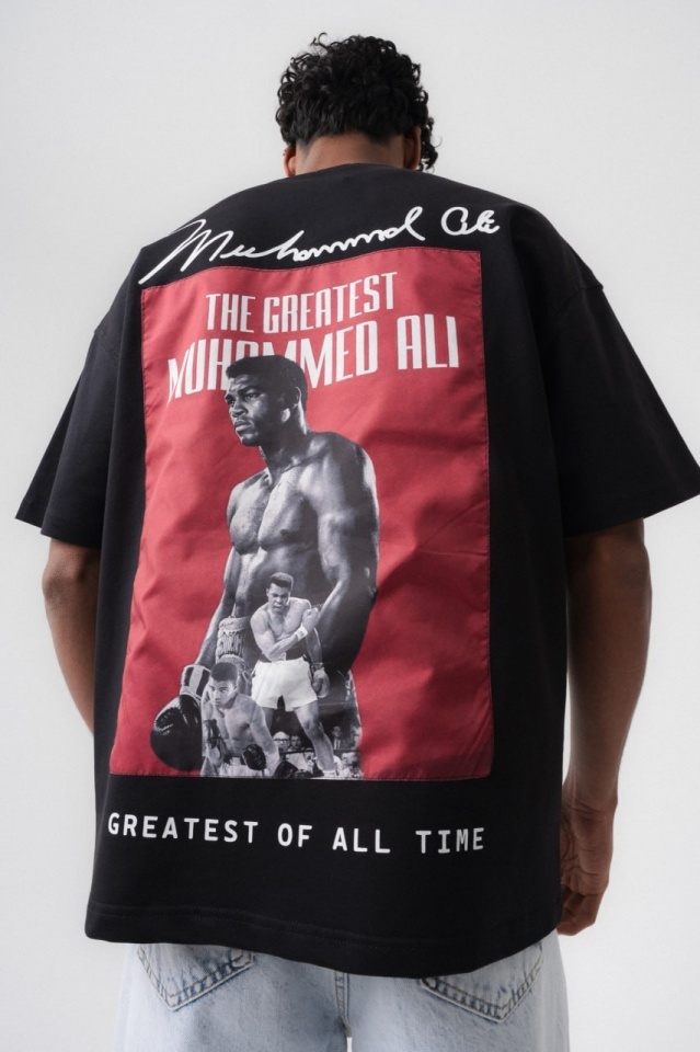 TRICOU OVERSIZE MUHAMMAD ALI THE GREATEST – BLACK TSES2(189) (MĂRIME: M)