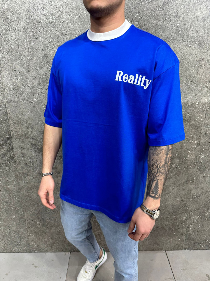 TRICOU OVERSIZE REALITY SAKS-BLUE TSAS389(AJ6310) (MĂRIME: L)