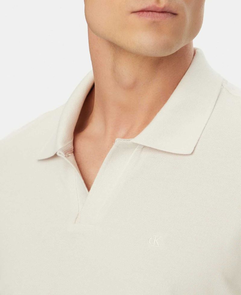 Tricou polo Calvin Klein SS OPEN COLLAR CASUAL PIQUE POLO - poza 3