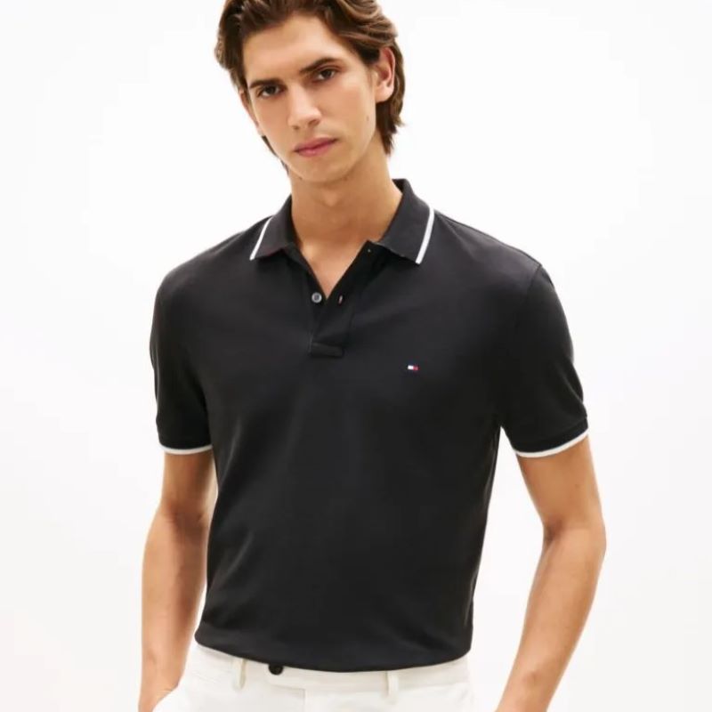 Tricou polo Tommy Hilfiger PIQUE UNDERCOLLAR REG POLO - poza 1