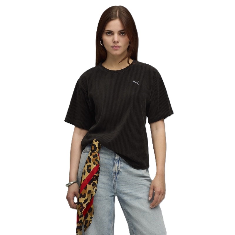 Tricou Puma ESS ELEVATED Relaxed Velour Rib Tee - poza 1