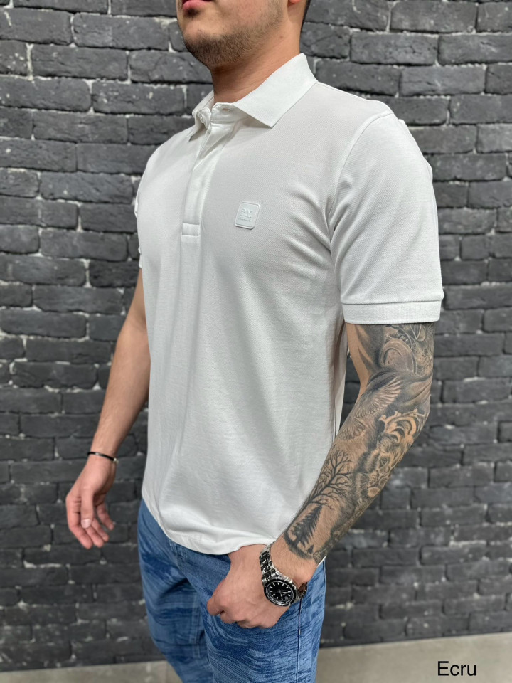 TRICOU SLIM 2.Y.PREMIUM POLO OFF-WHITE TSAS444(6329-2) (MĂRIME: S)
