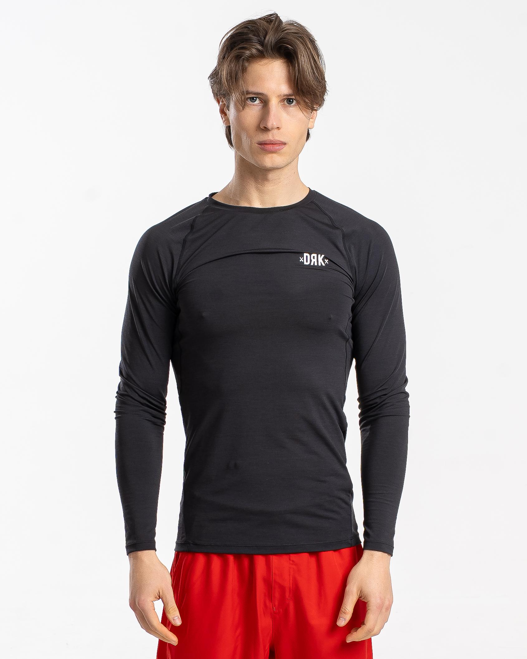 TRICOU SPORT CU MÂNECĂ LUNGĂ PENTRU BĂRBAȚI BRADLEY- USCARE RAPIDĂ, RESPIRABIL - L