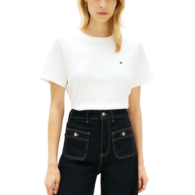 Tricou Tommy Hilfiger BOXY INTERLOCK SS C-NK TEE - poza 1