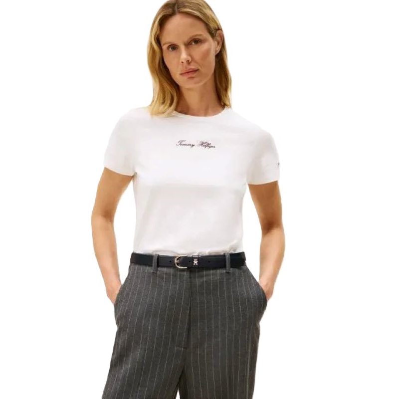 Tricou Tommy Hilfiger CLASSIC SCRIPT REG SS TEE - poza 1