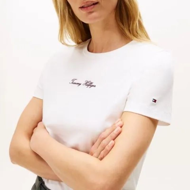 Tricou Tommy Hilfiger CLASSIC SCRIPT REG SS TEE - poza 3