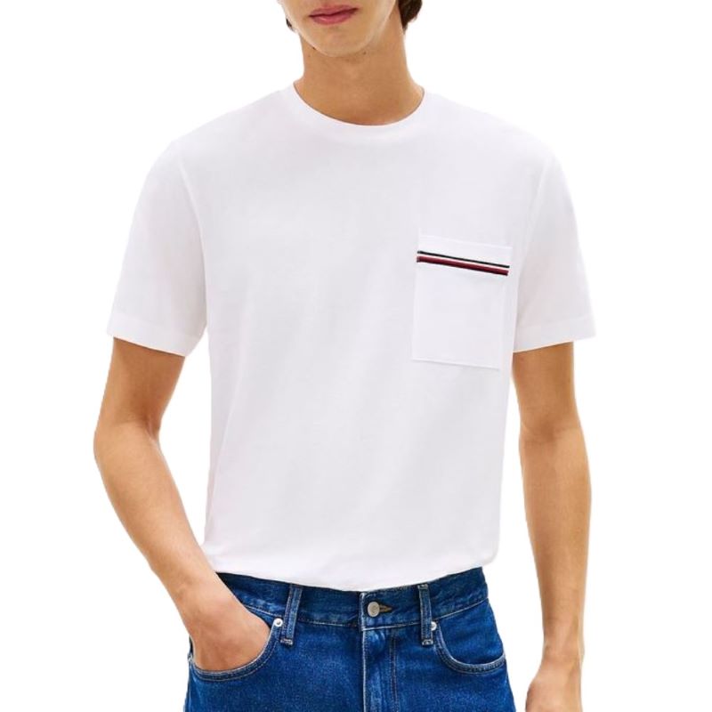 Tricou Tommy Hilfiger GLOBAL STRIPE PIQUE POCKET TEE - poza 1