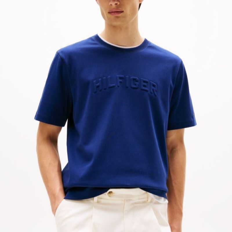 Tricou Tommy Hilfiger HILFIGER ARCH EMBOSSED TEE - poza 1