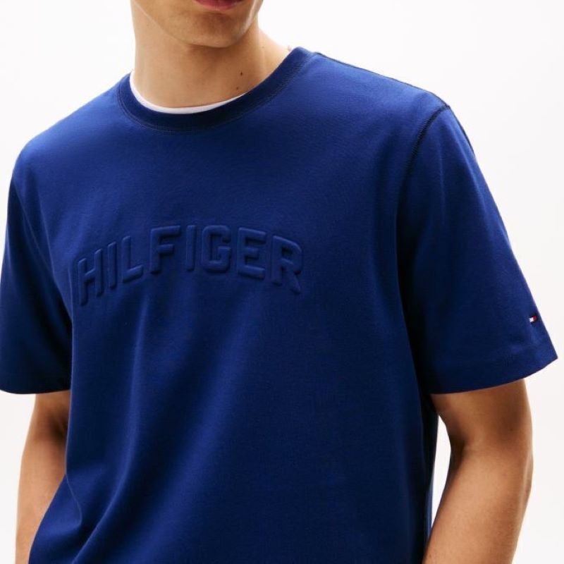 Tricou Tommy Hilfiger HILFIGER ARCH EMBOSSED TEE - poza 3