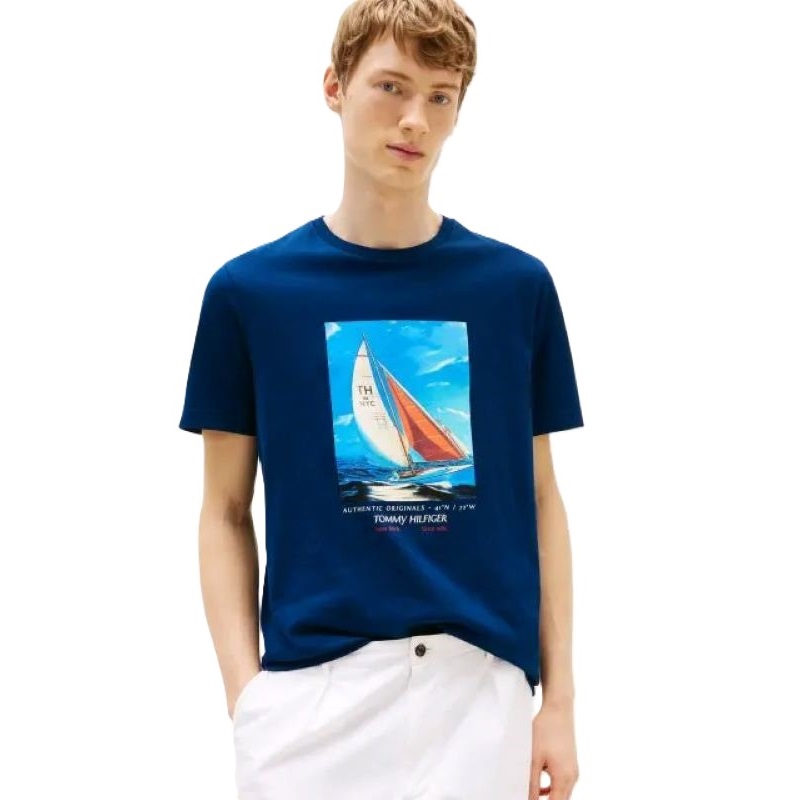 Tricou Tommy Hilfiger HILFIGER COLOR PHOTOPRINT TEE - poza 1