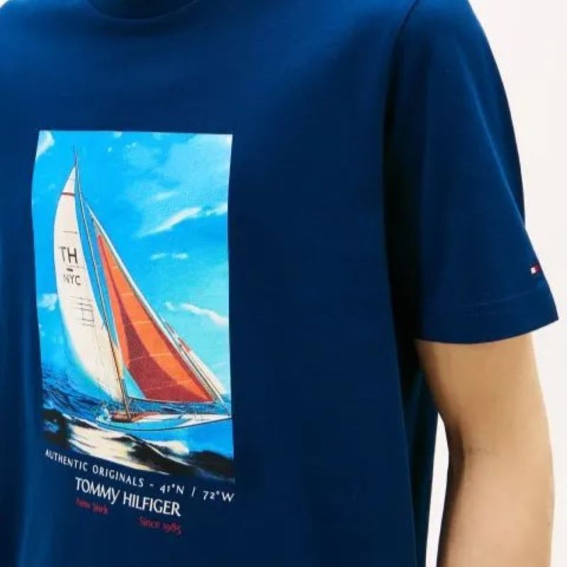 Tricou Tommy Hilfiger HILFIGER COLOR PHOTOPRINT TEE - poza 3