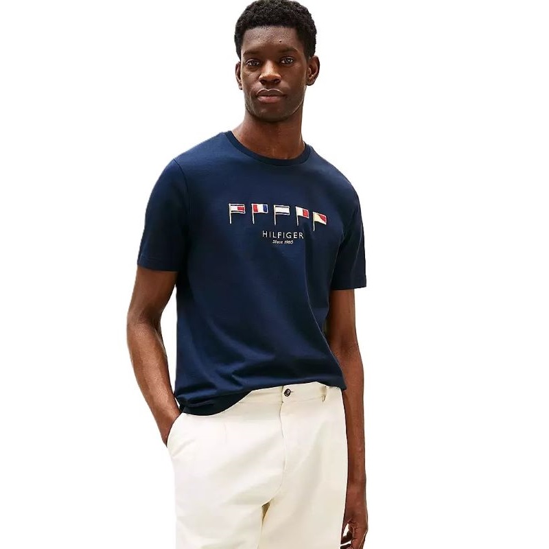Tricou Tommy Hilfiger HILFIGER MULTI FLAGS TEE - poza 1