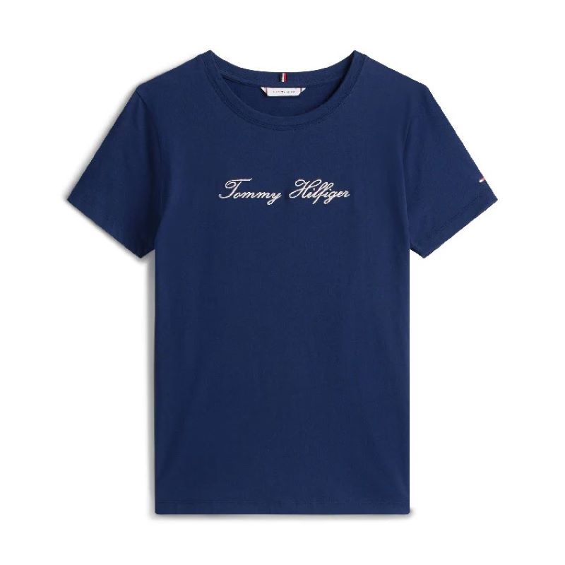 Tricou Tommy Hilfiger LUREX SCRIPT REG C-NK SS TEE - poza 3