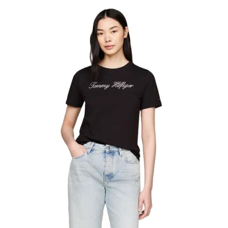 Tricou Tommy Hilfiger NOS SCRIPT REGULAR C-NK SS - poza 1